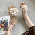 Flower Flip-Flops Women's Outdoor Seaside Flip Flops2022New Summer Fashion Trending All-Matching Flat Beach Shoes. 