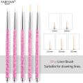 Nail Art Liner Painting Flower DIY Design Drawing Painting Detailing Pen Brushes Set Manicure Stripes Grid Design Tips Tool. 