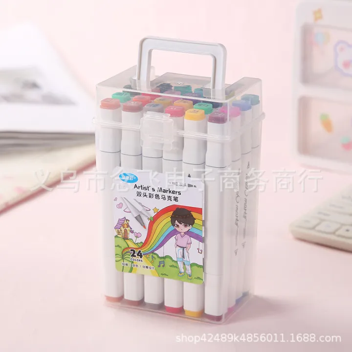 Child's%20color%20box%20marker%20double-ended%20art%20painting%2024%2036%2048%2060%2080%20color%20oily%20watercolor%20pen%20set%20-%20Image%206