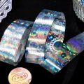 Retro Butterfly Whale Masking Washi Tape Laser Shining Decorative Adhesive Sticker Label Scrapbooking Handbook Material. 
