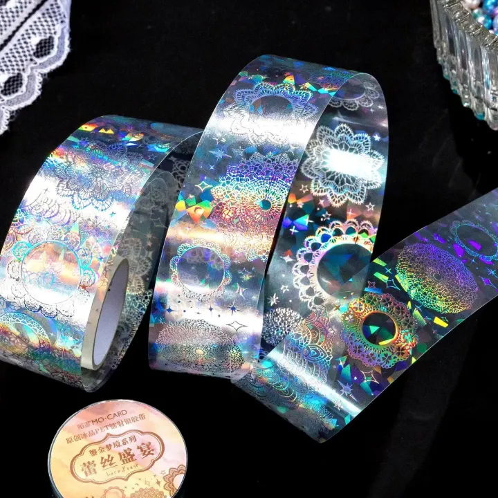 Retro%20Butterfly%20Whale%20Masking%20Washi%20Tape%20Laser%20Shining%20Decorative%20Adhesive%20Sticker%20Label%20Scrapbooking%20Handbook%20Material%20-%20Image%203