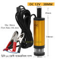 DC 12v 18L/MMini Submersible Pump 38mm dia For Pumps Diesel Oil Water - Submersible Pump for Transfer Water Oil Fuel - Bottle Pump.
