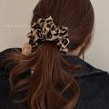 Korean Leopard Elastic Hair Bands Simple Vintage Hair Rope Ties Scrunchie Large Headwear Girls Women Hair Accessories. 