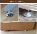 New 4Pcs Steel Furniture Legs Anti-slip Base Table Cabinet Leg Pad Adjustable Leveling Feet Leveler M8 M10 Screw 13mm-27mm. 