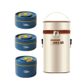 Food Warm Lunch Container,Stainless Steel Thermal Lunch Container Portable Thermal Bento Box Food Container Blue B Easy to Use. 
