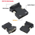 【Seasonal Sale】 HDMI-compatible To VGA Converter With 3.5mm Audio Cable For PS4 PC TV Monitor Projector HD 1080P VGA Female to HDMI Male. 