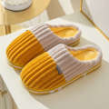 Tiktok cotton of the same style women in autumn and winter, indoor home warmth, moon shoes, net red lovers, plush slippers for men. 