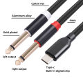 USB C To Dual 6.35Mm Audio Stereo Cable Type C To Dual 6.35Mm ,1Meters.