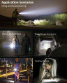 PHILIPS LED Flashlight Torch 400LM, 2000mAh Rechargeable Torch Light with 2 Modes, IP44 Waterproof, Portable Flash Light for Home, Camping, Hiking, Emergency ,Gray. 