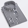 MRMT 2023 Brand New Men's Long-sleeved Shirts Blouse Casual Vertical Stripes Shirts for Male Slim Tops Man Shirts Blouses. 