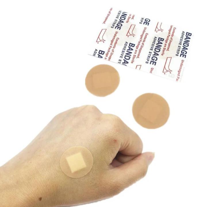 50pcs/set Round Band Aid Breathable Plasters Wound Dressing Woundplast PE Circle Adhesive Bandage Patch Tape First Aid Strips