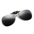 2024 Rimless Round Flip Up Clip on Oversized Men Polarized Clip Sunglasses Aviation Blue Mirror Big Driving Prescription Glasses.