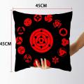 Anime Naruto Printed Pillow Case Red Cloud Uchiha Itachi Action Figures Square Pillow Covers Cushion Sofa Decor Cover Toys Gift.