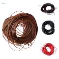 5xWaxed Wax Cord String Linen Thread Wire DIY Jewelry Bracelet Light coffee. 