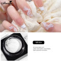 Monja 5ml 3D Painted Embossed Gel No-wash Black White Nail Art Plaster Nail Gypsum Drawing Gel Nail UV Gel DIY Makeup Tool.