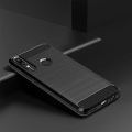 For Huawei P smart 2019 Back Cover Spigen Carbon Faiber Silicone Fit Designed Soft Gel Rubber Shockproof Back Case Phone Back Cover (Back Case Cover For Smartphone).