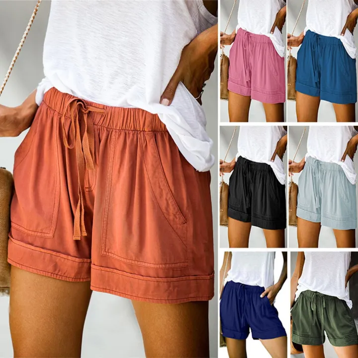 Womens%20Comfy%20Drawstring%20Shorts%20Solid%20Plus%20Size%20Splice%20Casual%20Shorts%20Elastic%20Waist%20Pocketed%20Loose%20Shorts%20%D1%88%D0%BE%D1%80%D1%82%D1%8B%20%D0%B6%D0%B5%D0%BD%D1%81%D0%BA%D0%B8%D0%B5%202023%20New%20-%20Image%202