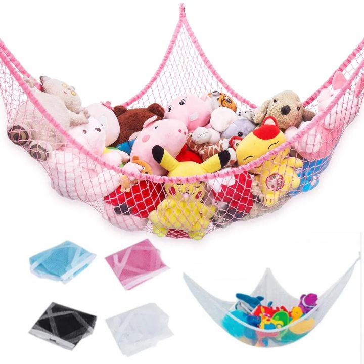 Child Toy Organizer Stuffed Organizer Crochet Hanging Hammock For Plushies Boho Storage Box For Toys Basket Children Cabinet Net