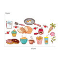 Food Fruit pattern Refrigerator Door Stickers Self Adhesive Wall Sticker Wallpaper Drawer Shelf Liner Home Kitchen Decor.