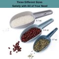 Plastic Kitchen Flour Scoop Set of 3, Ice Scoop Bar Scooper for Cans, Flour, Dry Food, Popcorn, Coffee Beans, Candy, 1.7/3.4/5.1 oz. 
