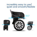 4 Pack Luggage Replacement Wheels Universal Swivel Wheel Suitcase Spinner Wheels for Luggage. 