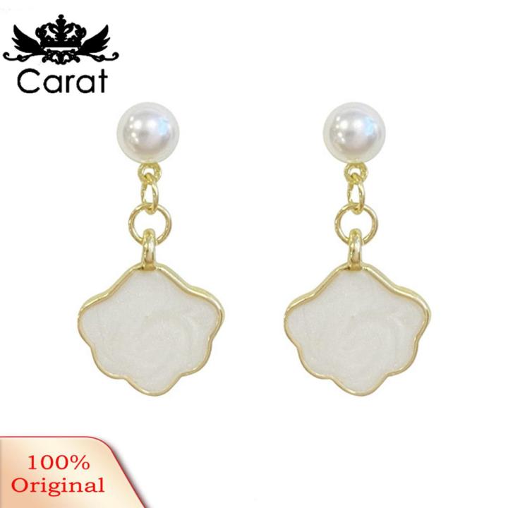 Carat Piercing Earrings Lovely Imitation Pearls Piercing Dangle Earrings