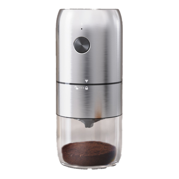 Portable Electric Burr Coffee Grinder, Small Electric Rechargeable