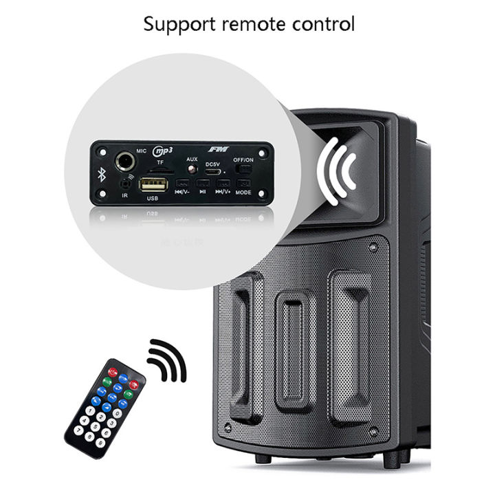 10W%206W%20Bluetooth%20Amplifier%20MP3%20Decoder%20Board%20Microphone%20Car%20Mp3%20Player%20Recharge%20FM%20Radio%20Module%20Microphone%20TF%20USB%20amplificador%20Tetuo%20-%20Image%204