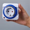 EU Timer Switch Timer 24 Hours Plug In Mechanical Grounded Programmable Smart Countdown Loop Switch Socket Indoor Auto Power Off. 