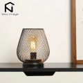 Nordic Metal Hollow Cage Candle Holder LED Lantern Battery Powered Cordless Lamp for Wedding Living Room Table Home Decor. 