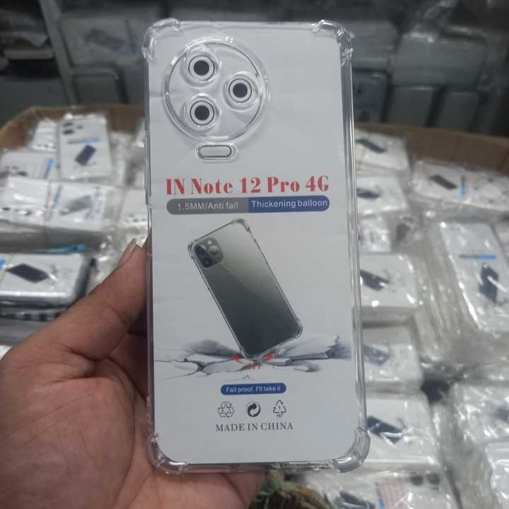 For Infinix Note 12 Pro 4g Back Cover Soft Silicon Bumper Transparent Case Back Cover