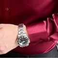Men's Luxury Navy Satin Dress Shirts 2023 Brand New Slim Fit Long Sleeve Shirt for Men Business Casual Strech Chemise Homme.