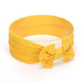 Baby Girl Headbands Lovely Bows Baby Headband Hair Accessories Newborn Infant Turban Elastic Hair Bands Solid Color Headwear.