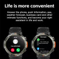 New Outdoor Sport Smart Watch Flashlight 1.45 AMOLED Screen Bluetooth Call For Men Fitness Tracker SmartWatch Android IPhone IOS.