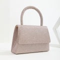 Women Fashion Evening Bag Solid Color Sequins Glittering Wrist Bag Versatile Evening Top-Handle Bag Dinner Party Wedding Bag.