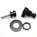 JOUYI 2PCS Strap Lock Security Lock End Button Guitar Straps Belt Buckle with 4PCS Guitar Pedals Footswitch Topper.