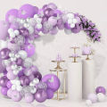 【Buried Buzie】Butterfly Purple Pink Balloon Garland Arch Kit Happy Birthday Party Decor Kids Baby Shower Latex Ballon Wedding Party Supplies.