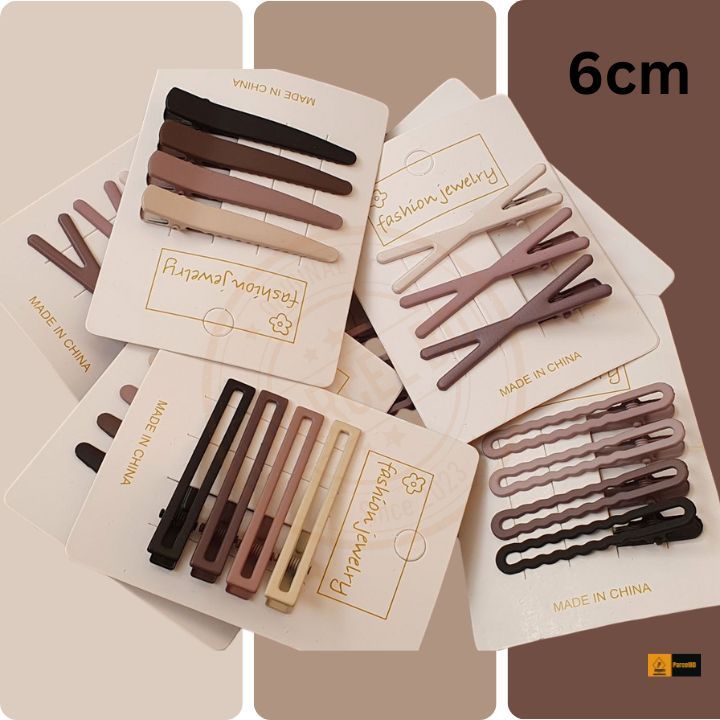 Women's Korean Style Side Clip Hair Clip - Milky, Coffee, Black, Fashionable Duck Bill Hair Clip