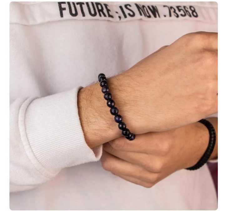 Obsidian%20bracelet%20elastic%20natural%20stone,%20ball%20-%20Image%203