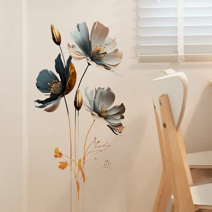 Beautiful%20Flower%20Wall%20Sticker%20For%20Living%20Room%20Background%20Decor%20Decals%20Bedroom%20Beautify%20Home%20Decoration%20Self-adhesive%20Wallpaper%20-%20Image%202