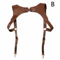 Vintage Leather Vest Straps Braces Suspender Men Harness Punk Chest Shoulder Belt Strap Apparel Accessories Strap Men's Belt.