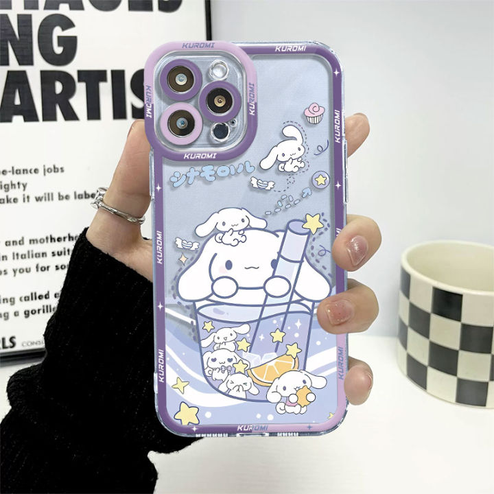 Case%20for%20iPhone%207%208%20SE%2011%20Pro%2013%20Mini%2015%20Pro%2014%20Pro%20Max%2012%20XS%20Max%20XR%20Cute%20Kuromi%20Cinnamoroll%20Transparent%20Soft%20Cover%20Coque%20TPU%20-%20Image%204