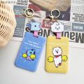KPOP Bangtan Boys Card Holder Hard Case TATA COOKY Photocard Protector Key Ring with Stretchable Hanging Chain. 