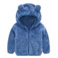 Kids Baby Fleece Coat Jacket Winter Toddler Girl Boy Cute Teddy Bear Ear Zipper Hooded Solid Warm Outwear Fall Children Clothes. 