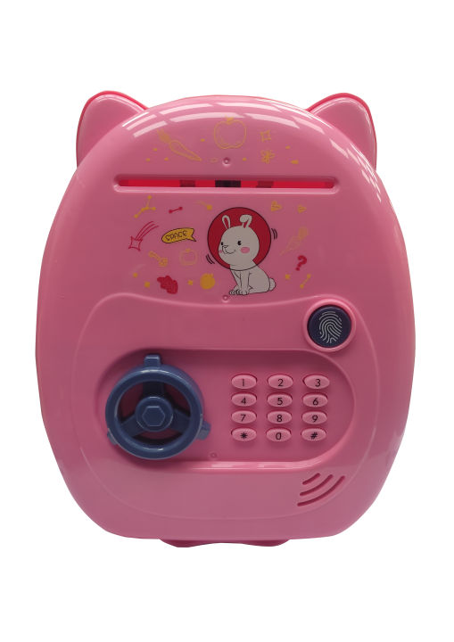 Money Saving Bank for Kids with Password Code Lock and Auto Grab Bill Slot/Real Money Cash Coin Can Saving Box Electronic Money Safe Bank for Boys Girls