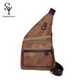 Sunnyheart Retro Style Shoulder Bag Stylish -tft Cst Pk Adjusle Strap Multi- cket Shoulder Bag for Tl Uni Retro Sling Bkpk Crossbody Bag. 