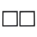 2X Square 3D Albums Floating Frame Holder Coin Box Jewelry Display Show Case, 9X9cm (With Base). 