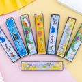 Wind Instrument Metal Painted Harmonica Educational 16 Holes 16 Holes Harmonica Cartoon Pattern Cute Mouth Organ Playing.