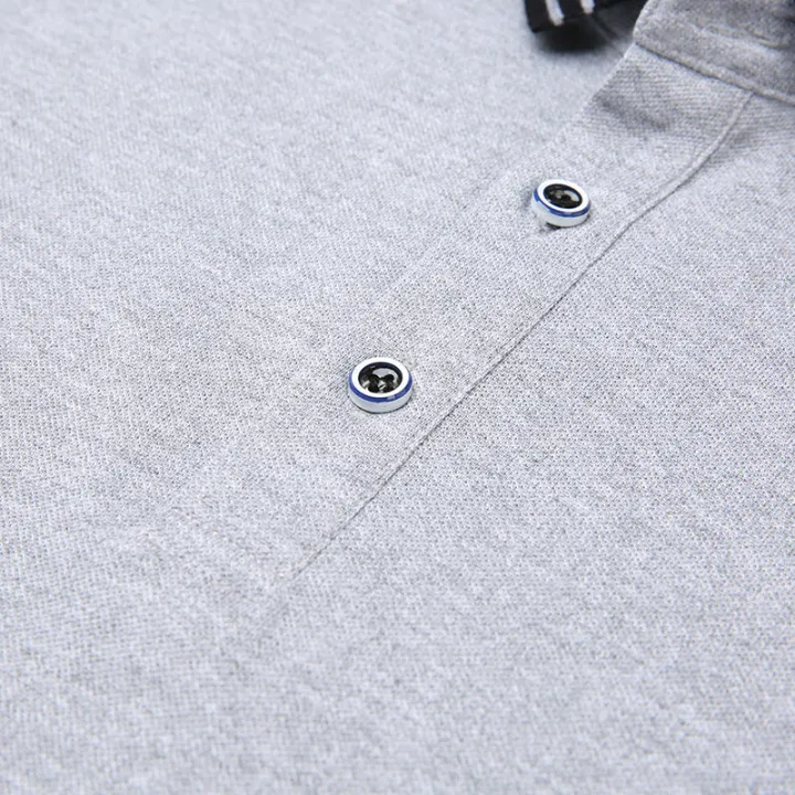 Hush%20Puppies%20Short%20SleeveTT-shirt%20Men's%20Summer%20Youth%20Pure%20Cotton%20American%20Casual%20Polo%20CollarpoloShirt%20Solid%20Color%20T-shirt%20-%20Image%202