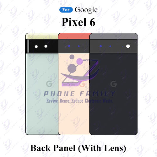 For Google Pixel 6 Back Panel/Backshell/ Casing + Camera Lens  With Logo-All Colors Available